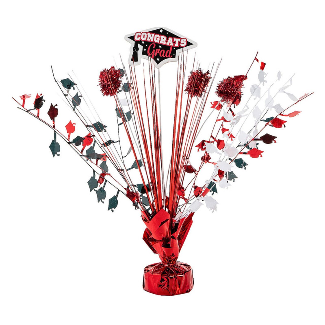 Graduation Party Spray Style Plastic Tabletop Centerpiece 14"